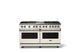 Viking® 5 Series 60" Pure White Pro Style Dual Fuel (LP) Range with Brushed Brass Trim-0
