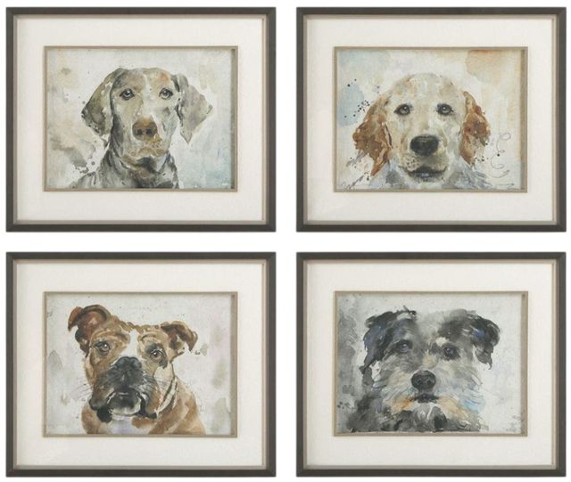 Uttermost® Dog Days 4-Piece Framed Print Art Set-0