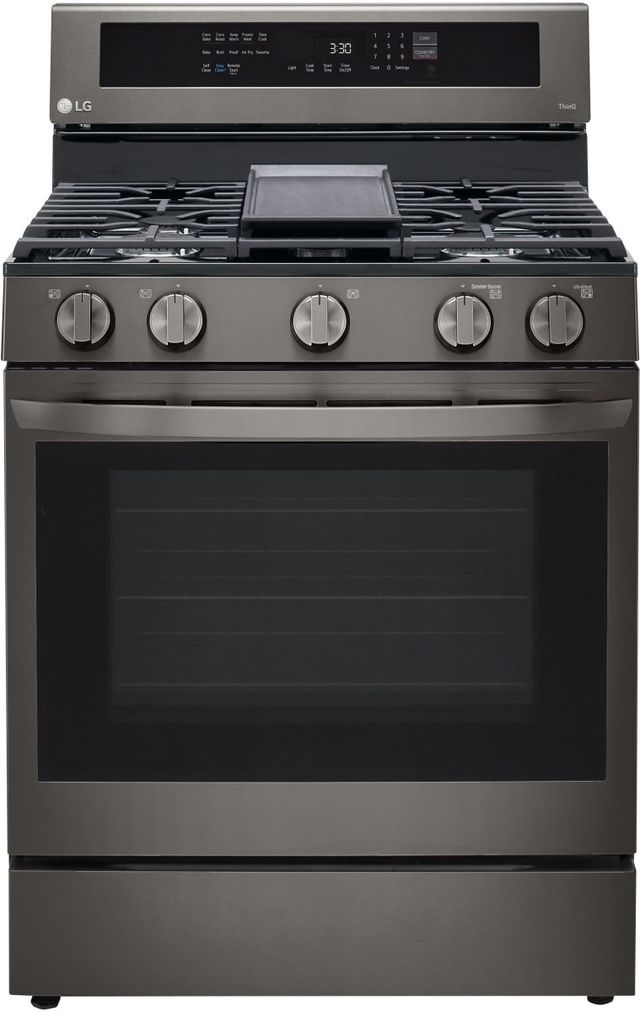 LG 30" PrintProof™ Black Stainless Steel Freestanding Gas Range-0