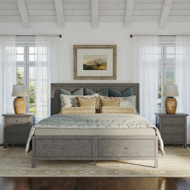 Jofran Inc. Maxton Stone Queen Panel Storage Bed-1