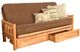 Kodiak Furniture Lodge Marmont Mocha/Natural Full Storage Futon with Mattress-0