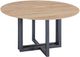 Modus Furniture CEO Washed Oak Dining Table with Gunmetal Base-0
