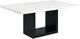 Elements International Valentino White Dining Table with Black Base-0