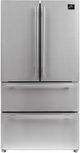FORNO® Moena 36" 19.2 Cu. Ft. Stainless Steel Counter Depth French Door Refrigerator-0