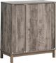 Coaster® Cheyenne Weathered Acacia 2-Door Wine Cabinet with Stemware Rack-4