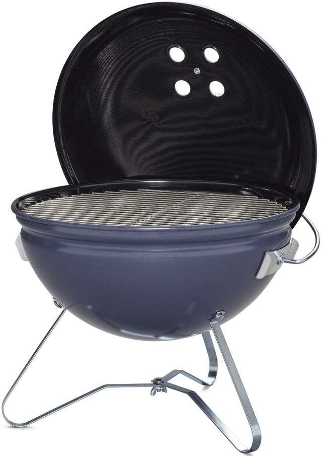 Weber® Smokey Joe® Premium 15" Slate Blue Tabletop Charcoal Grill-1