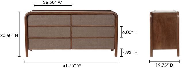 Moe's Home Collection Rye Warm Brown Dresser-3