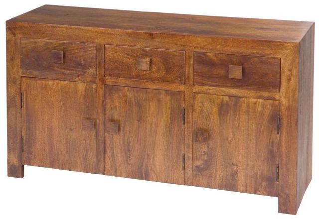 Jaipur Furniture Dakota Dark Brown 3-Drawer Sideboard-0