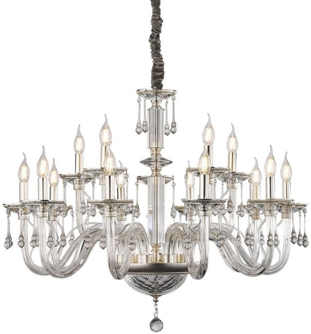 Michael Amini® Asteria Silver 15-Light Chandelier-0