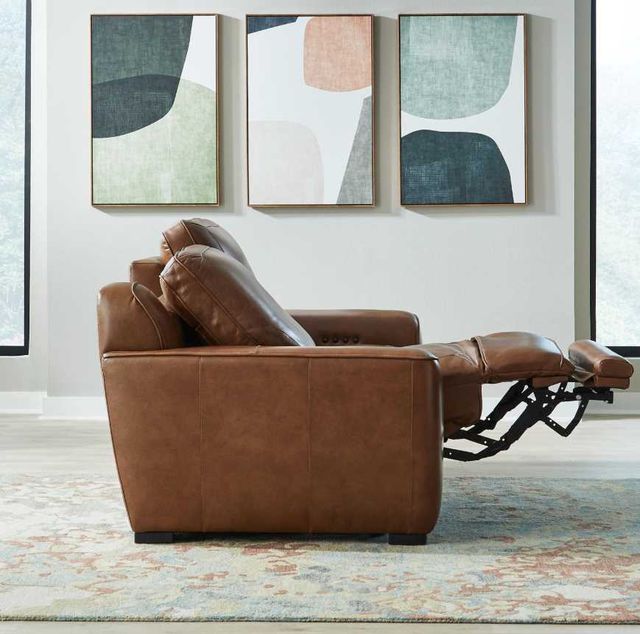 Liberty Furniture Blake Venetian Honey Leather Power Reclining Loveseat with Power Headrest-3