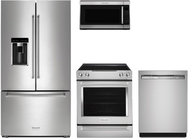 KitchenAid® 4 Piece Stainless Steel Kitchen Package