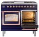 Ilve® Nostalgie II Noblesse 40'' Midnight Blue Pro Style Dual Fuel Range with Copper Trim-4