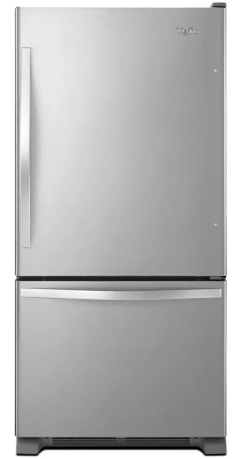 Whirlpool® 30" 18.7 Cu. Ft. Stainless Steel Bottom Freezer Refrigerator with SpillGuard™ Glass Shelves-3