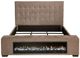 Coaster® Senna Brown Queen Upholstered Panel Bed -2