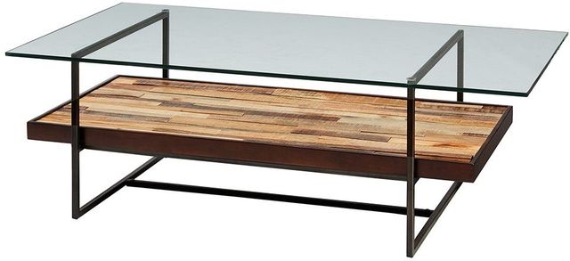Olliix by INK+IVY Glass Top Coffee Table with Natural Tavarua Base-1