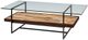 Olliix by INK+IVY Glass Top Coffee Table with Natural Tavarua Base-1