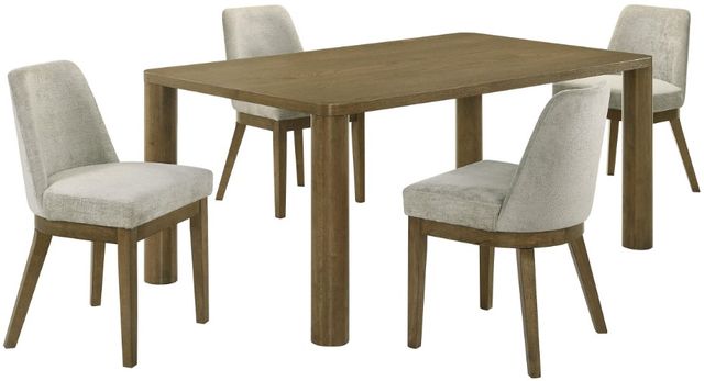 Coaster® Castlewood 5-Piece Brown/Gray Dining Table Set-0