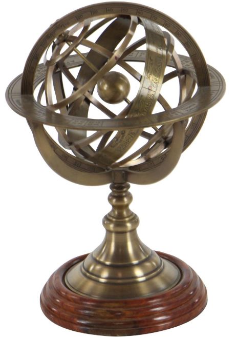 Deco Marche Gold Compass Educational Globe-1