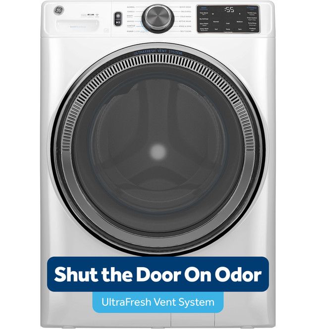 GE® 4.8 Cu. Ft. White Smart Front Load Washer with UltraFresh Vent System-2