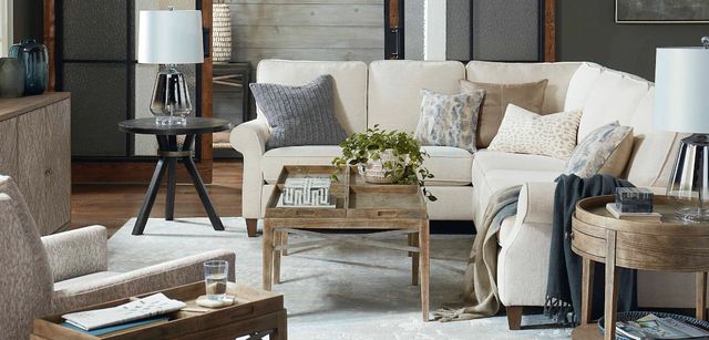 Bassett® Furniture Davenport Bone L-Shaped Sectional-2