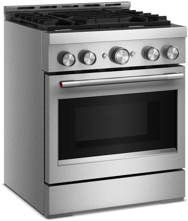 KitchenAid® 30" Stainless Steel Pro Style Gas Range with No Preheat Air Fry Mode-2