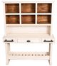 Million Dollar Rustic Frosted White Buffet/Hutch-0