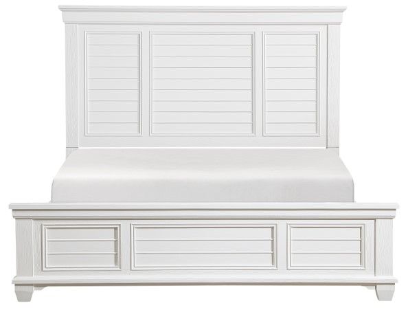 Homelegance® Mackinac White Eastern King Panel Bed-2