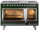 Ilve® Nostalgie II Series 48" Emerald Green Pro Style Dual Fuel Range-1