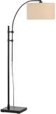 Renwil® Everren Crystal Matte Black/Oatmeal Floor Lamp-1