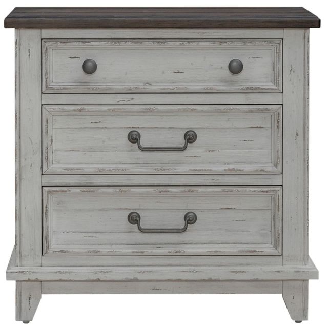 Liberty Furniture River Place Riverstone White/Tobacco Nightstand-2