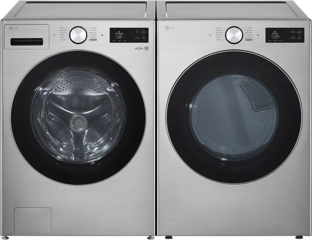 LG Graphite Steel Front Load Washer and Electric Dryer Laundry Pair-0