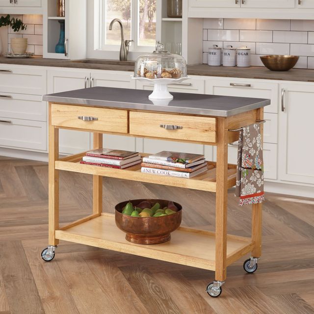 homestyles® General Line Brown Kitchen Cart-3