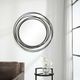 Uttermost® Whirlwind Satin Black Round Mirror-1
