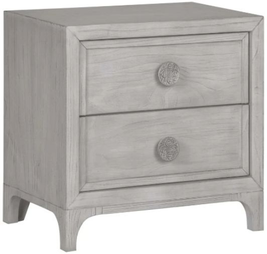 Modus Furniture Boho Chic Washed White Nightstand-0