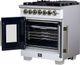 FORNO® Capriasca Series Alta Qualita 30" White Pro Style Dual Fuel Range-5