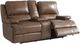 Bassett® Furniture Club Level Parsons Umber Leather Power Reclining Loveseat with Console-2
