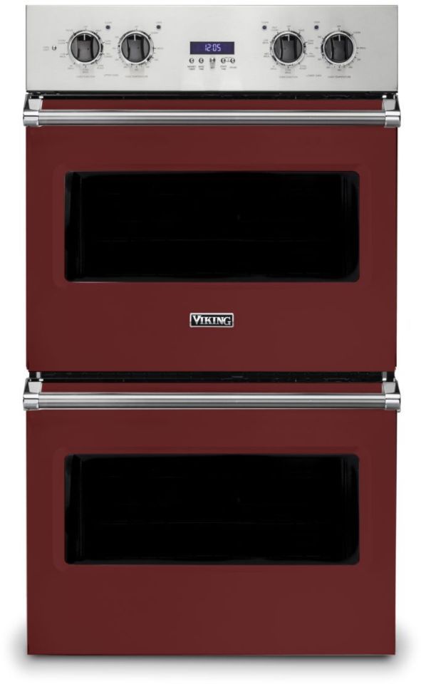 Viking® 5 Series 30" Reduction Red Professional Built In Double Electric Select Wall Oven-0