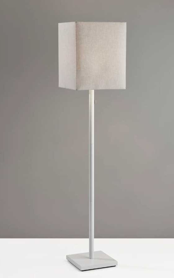 Adesso® Estelle Matte White Floor Lamp-2