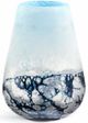 Giftcraft Blue/Silver/White Glass Vase-0
