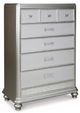 Signature Design by Ashley® Coralayne 4-Piece Silver King Panel Bed-3