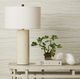 Currey & Company Polka Dot Ivory/Brown/Polished Brass Table Lamp-4