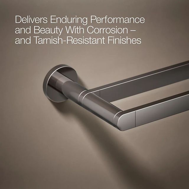 KOHLER® Composed® Vibrant Titanium 24" Double Towel Bar-4