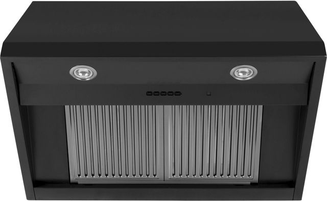 Café™ 30" Matte Black Wall Mounted Commercial Range Hood-2
