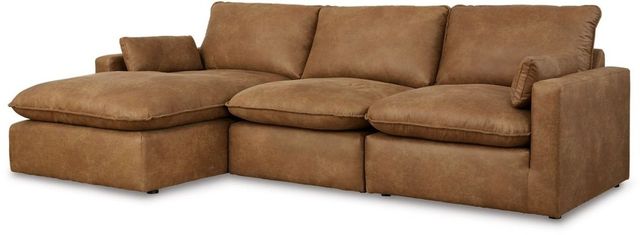 Benchcraft® Marlaina 3-Piece Caramel Left-Arm Facing Sectional and Chaise-0