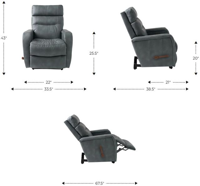 La-Z-Boy® Baron Otter Manual Wall Recliner-2