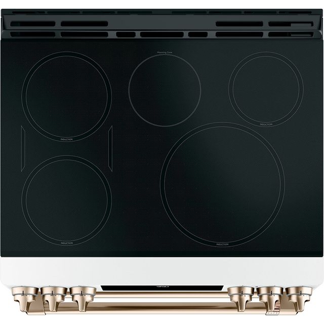Café™ 30" Matte White Slide In Double Oven Induction Range-3