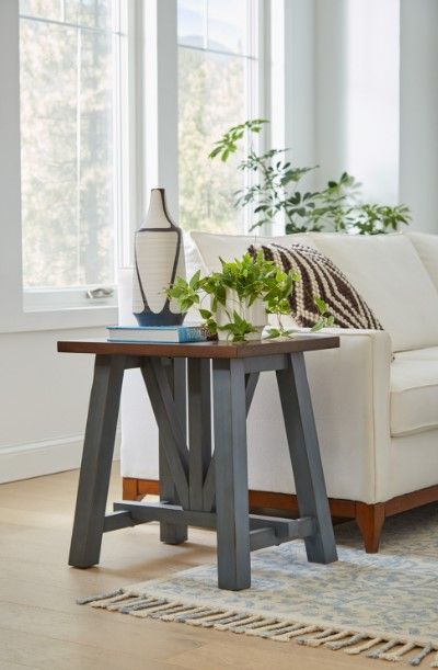 aspenhome® Pinebrook Denim Chairside Table-2