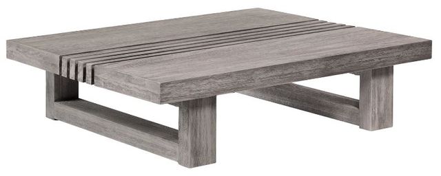 Armen Living Vivid 4-Piece Light Gray Olefin/Wooden Stone Outdoor Conversation Set-3