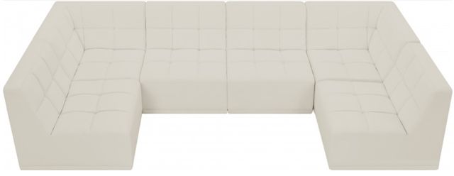 Meridian Furniture Relax 6-Piece Cream 128" Modular Sectional-3