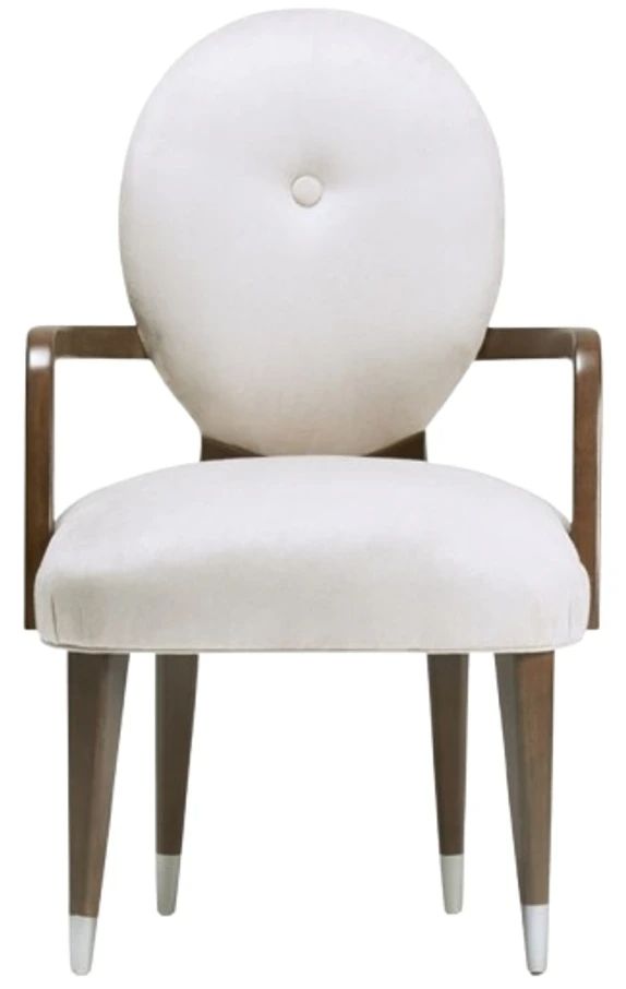 Michael Amini® Roxbury Park Cement Gray/Slate Dining Arm Chair-1